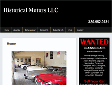 Tablet Screenshot of historicalmotorsllc.com